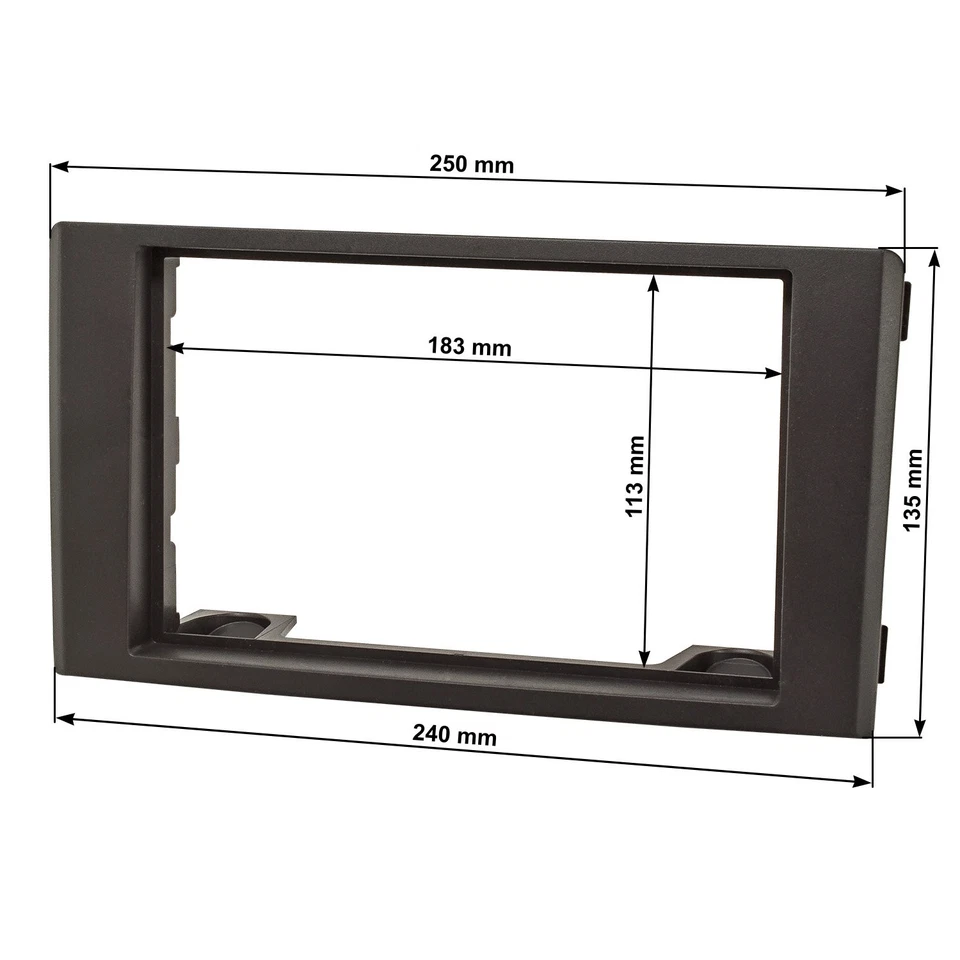 Doble embellecedor de radio DIN para Iveco Daily 2007-2014 marco negro automó... - Imagen 4 de 4