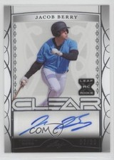 2022 Leaf Trinity Clear Silver Foil /99 Jacob Berry #CA-QE1 Auto qf6