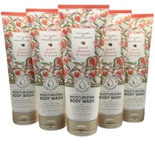 Five Bath  Body Works Peach Blossom  Nectar Moisturizing Body Wash 10 oz  NEW