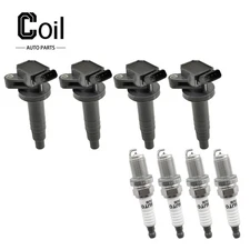 4pcs Ignition Coil and Spark Plug For Matrix Toyota L4 1.8L 2003-2008 U5029