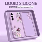 Case For Samsung S26 S25 Ultra S24 FE S23 S22 A56 Floral Silicone Soft TPU Cover