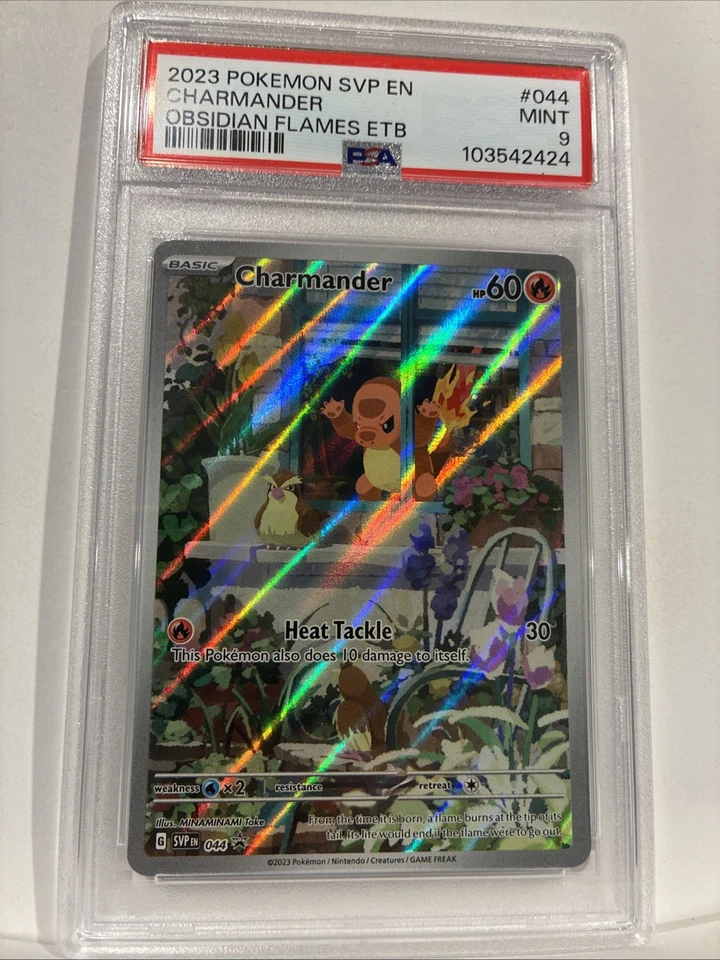 2023 Pokemon Svp En-sv Black Star ETB Promo 044 Charmander Obsidian Flames PSA 9 - Image 2 of 4