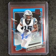 2023 Clearly Donruss Football JONATHAN MINGO Rated Rookie Auto Red 35/49 #69