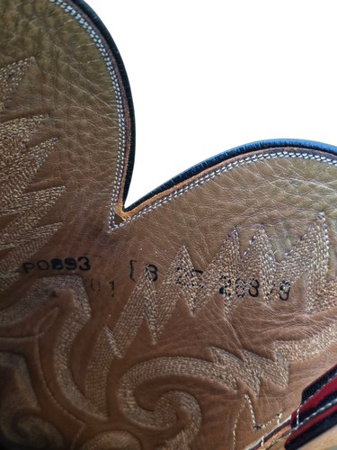 Vintage 1989 Lucchese Men 8.5 E Roper Round Toe Cowboy Boots Leather El Paso TX, $79.95 - Photo 20