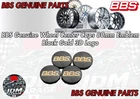 BBS Genuine Wheel Center Caps 80mm Emblem Black Gold 3D Logo P5624237 Set 4pcs