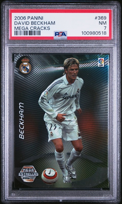 2006 PANINI MEGA CRACKS #369 DAVID BECKHAM PSA 7
