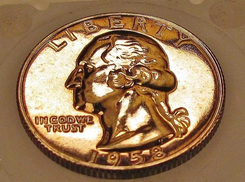 1958  Gem Proof Quarter 90% SILVER EYE CANDY Superb Original  Tonig #122 ~ 13