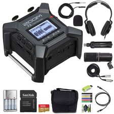 Zoom F3 Professional Field Recorder, 32-bit Float Recording, 2 Channel Recorder,