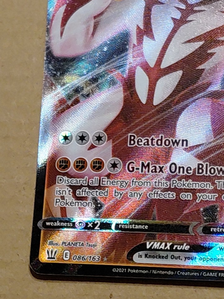 Pokémon Tcg Single Strike Urshifu Vmax 086/163 Full Art | Meses sin interés Pokémon Tcg Single Strike Urshifu Vmax 086/163 Full Art | Meses sin interés