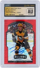 Jake Guentzel Penguins Signed 2020-21 Upper Deck Allure Rainbow #3 CGC 10 Card