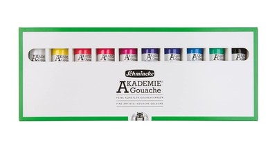 Schmincke - AKADEMIE  Gouache, 10 x 2,03 fl oz / 60 ml tubes, 72 210 097, 1