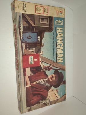 MB 4623 VINTAGE Hangman Classic Word Guessing Board Game Milton Bradley 1976