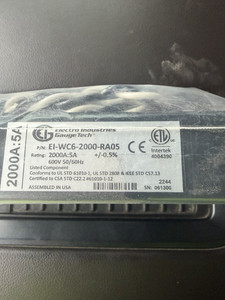 Electro Industries GaugeTech WC6 EI-WC6-2000-RA05 CT 2000:5 600V