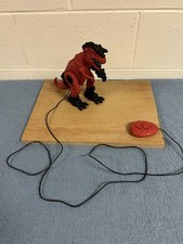 T-Rex Walking With Roar Sound Red Dinosaur Wired Remote Control Tested Works