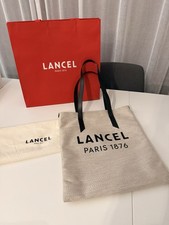 Sac cabas LANCEL Paris 1876 – toile & cuir – idéal plage / shopping