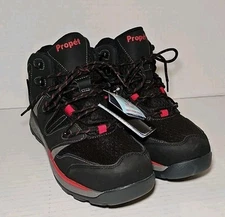 Propet Veymont Hiking Boot in Black / Red Size 8.5 US, 42 EU, WIDE 3E XW NEW