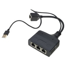 RJ45 Networking Ethernet Splitter 1 In 2/3/4 Out for Home Office Use 100Mbps