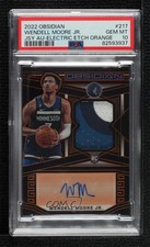 2022 Obsidian Electric Etch Orange 29/35 Wendell Moore Jr PSA 10 GEM MT Auto 3hd