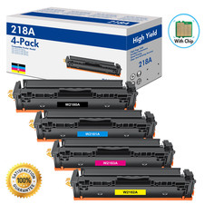 4PK WITH CHIP W2180A Toner For HP 218A LaserJet Pro 3201dw MFP 3301cdw 3301sd