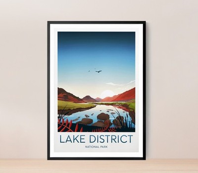 Lake District National Park Travel Poster Choose Your Size