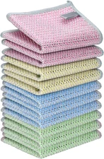 10PCS Upgrade Wire Dishwashing Rag, Non-Scratch, Wet and Dry, Double Layer, Mult