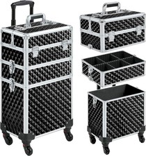 3 in 1 Professional Cosmetic Trolley Rolling Makeup Train Case For Nail Tech