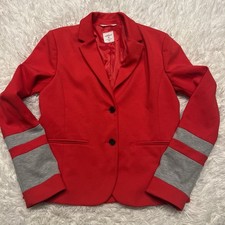 Women  s Gap The Academy Red Pink Blazer Jacket Size 8