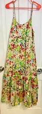 Old Navy Multicolor Floral Spaghetti Strap Maxi Dress Medium