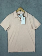 Ike Behar Polo Shirt Mens Small Pink Short Sleeve Knit Stretch Golf Top Men New