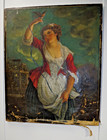 ZS Estate Antique Nicolas Lancret Style Painting Girl & The Escaped Bird fm Cage — photo 5