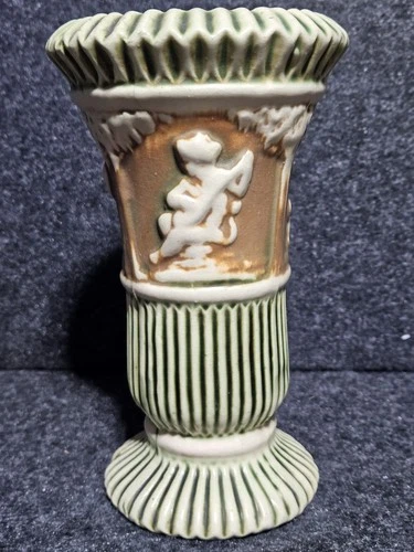 Roseville Donatello Vintage Art Pottery Ceramic Flower Vase 8”