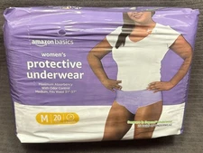 20 Medium Incontience Underwear, (Pullups), Amazon Basics Women's Period Pants