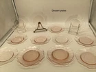 Set of 4 American Sweetheart Macbeth-Evans Pink Depression Glass Dessert Plates