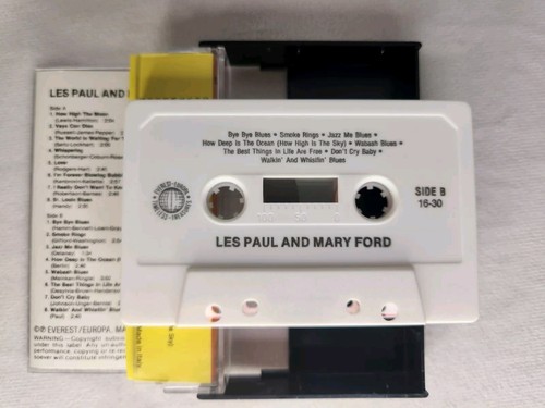 LES PAUL & MARY FORD TIMELESS TREASURES 16 HITS CASSETTE TAPE 1986 PAP LAB EUC - Picture 4 of 6