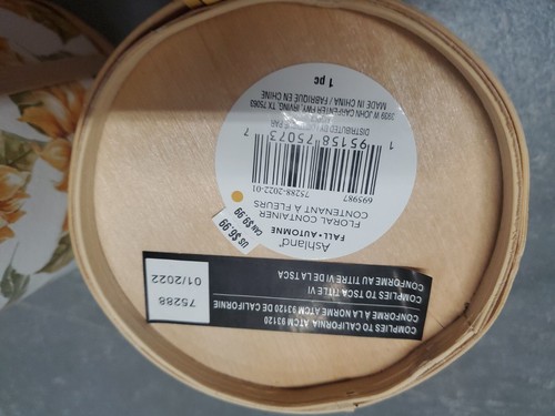 Ashland Sunflower Design 5.5" Wooden Container Set Of 2 Buckets! - Picture 5 of 8