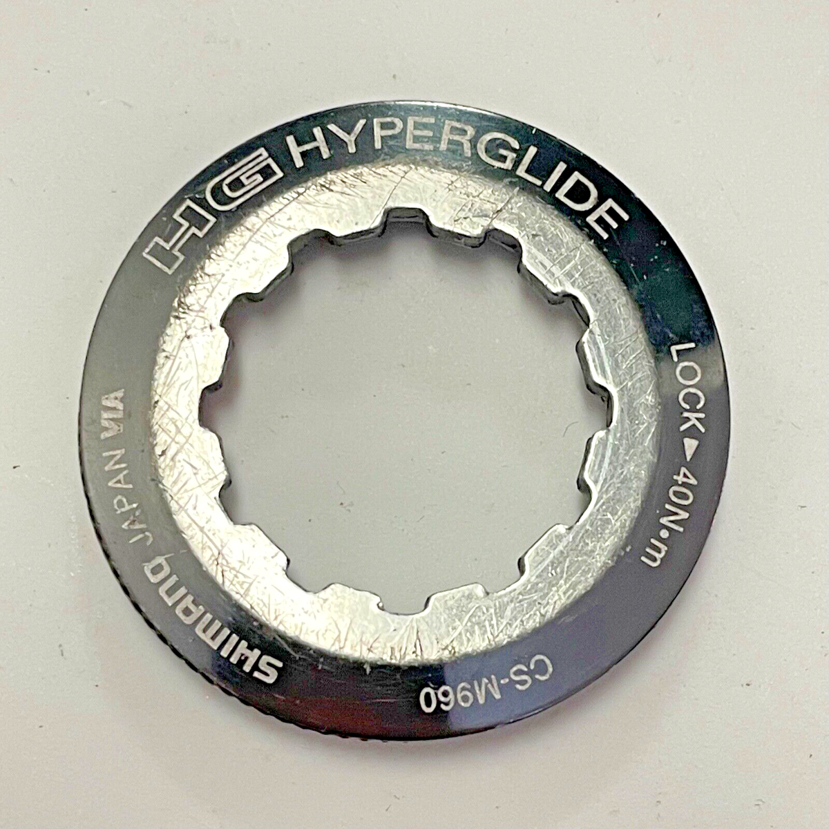 SHIMANO シマノ XTR CS-M960 スプロケットUSED 美品 Shimano XTR CS-M960 9 Speed Cassette Locking Lock Ring HG