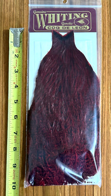 Whiting Coq De Leon Speckled / Mottled Red Hen Cape, Neck, Fly Tying