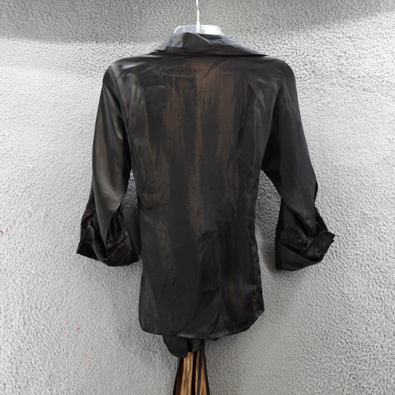 Zara Basic Blouse Women's Large Brown Button Fron… - image 12