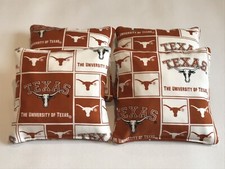 4 CORNHOLE TEXAS LONGHORNS BEAN BAGS BAGGO CORN HOLE TAILGATE TOSS