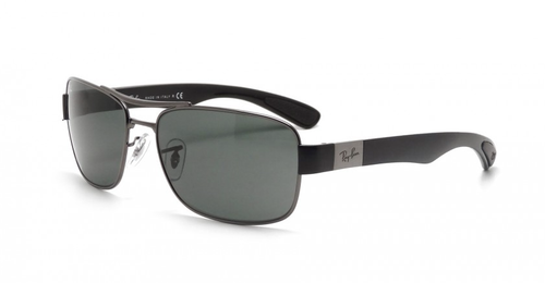 Ray-Ban Polished Gunmetal Green Lens Sunglasses RB3522 004/71 61 | eBay