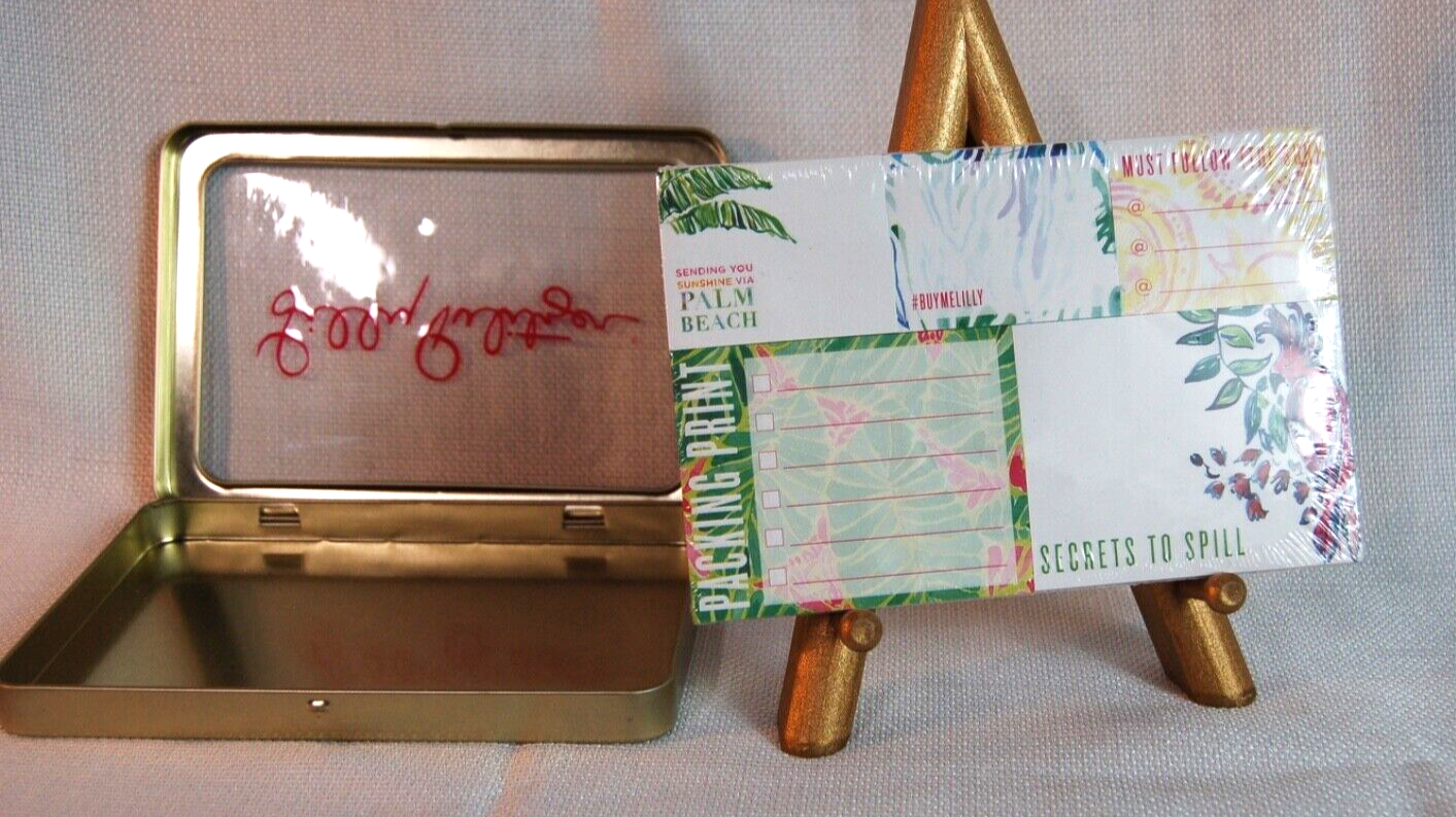 Lilly Pulitzer Sealed Sticky Notes in Tin Pack of 5 Notepads-image