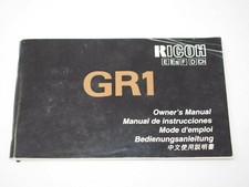 Ricoh GR1 Camera Instruction Manual
