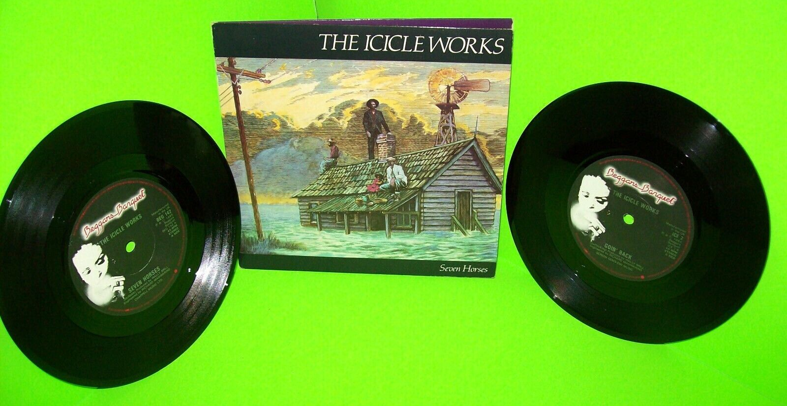 The Icicle Works ‎Seven Horses 1985 Vinyl Double 7