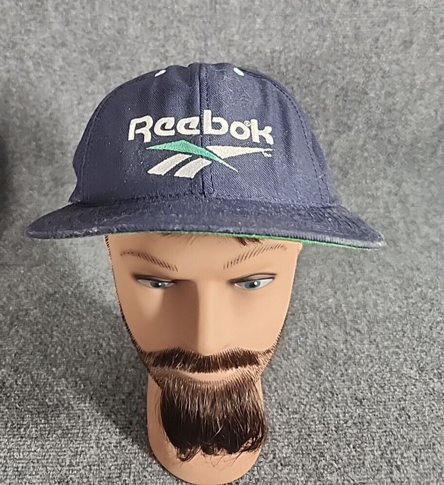 Baseball Cap Reebok Dark Blue Sports Hat Snap Back Adjustable Trucker One Size-image