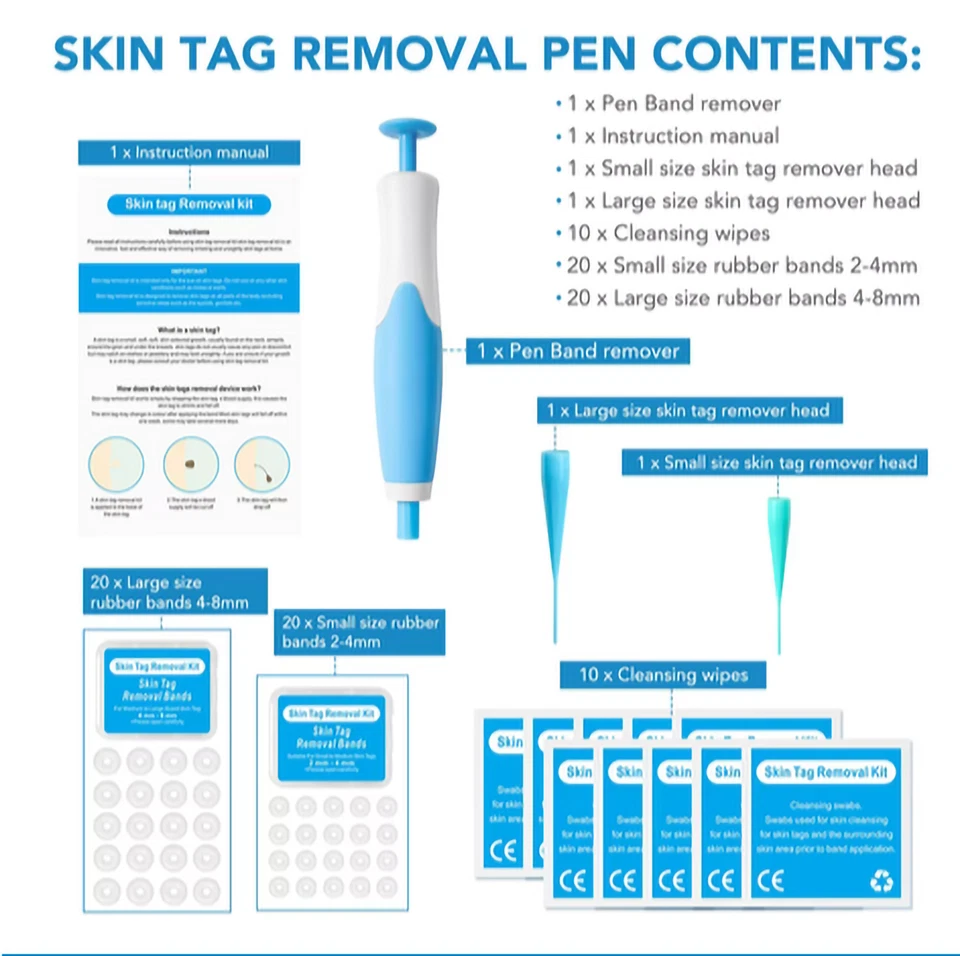 HOT Micro Skin Tag Removal Kit Mole Wart Remover Face Care Beauty Tools Painless - Image 2 of 4