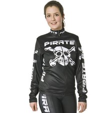 Pirate Trikot Langarm Schwarz, Pirat, Skull, Totenkopf