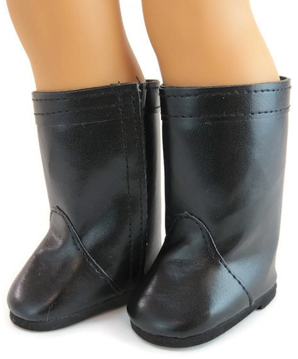 Black High Riding Boots Shoes for 18 inch Doll Clothes Girl Boy