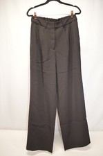 NWT Quince Stretch Crepe Pleated Wide Leg Black Pants Size 6