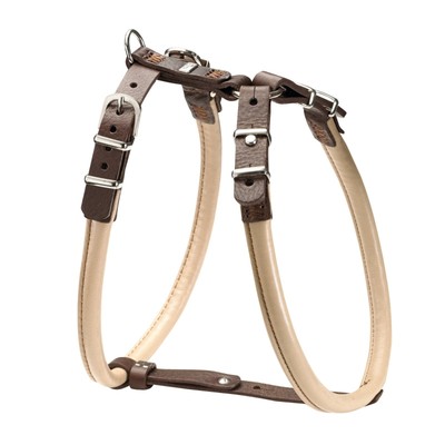 rolled leather dog harness