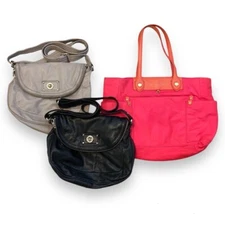 Lot 3 Marc Jacobs Bags Shoulder Crossbody Tote Leather Nylon Reseller Rehab